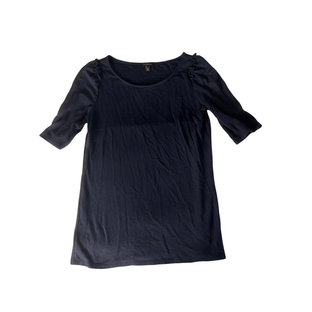Talbots Blue Woman Knit Tunic Top Size XS Extra Small
